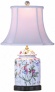 Floral Scallopec Porcelain Tea Jar Table Lamp (g6984)