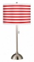Giclee Red Horizontal Stripe Table Lamp (60757-Z3265)