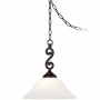 Lorain 13" Wide rBonze And Frosted Glass Swag Pendant Light (w8358)