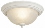 White Textured 13" Wide Ceiling Light Fixture (64392)