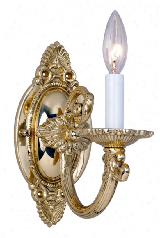 Traditional Brass 12" High Wall Sconce (05935)