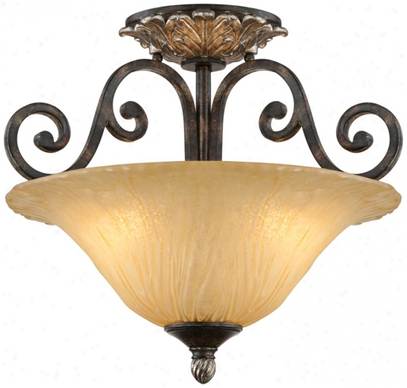 Trraditional Alloy of copper 18 1/4" Spacious Ceiling Light Fixture (u5767)