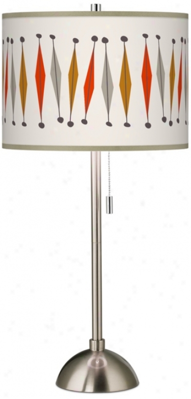Tremble Giclee Brushed Steel Table Lamp (60757-y3311)