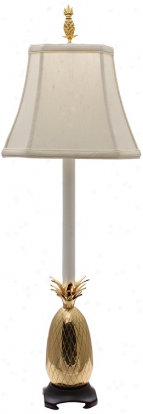 Tropical Brass Pure Shade Pineapple Buffet Table Lamp (j8850)