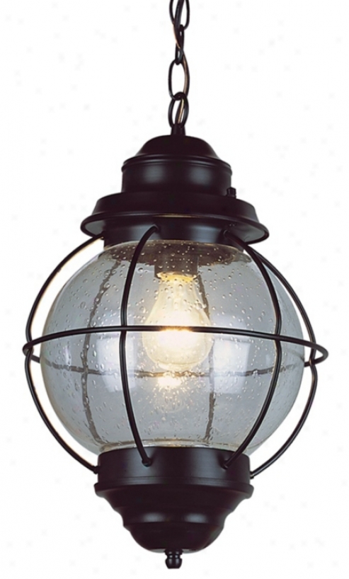 Tulsa Lantern 19" High Black Outdoor Hanging Light Fixture (67368)