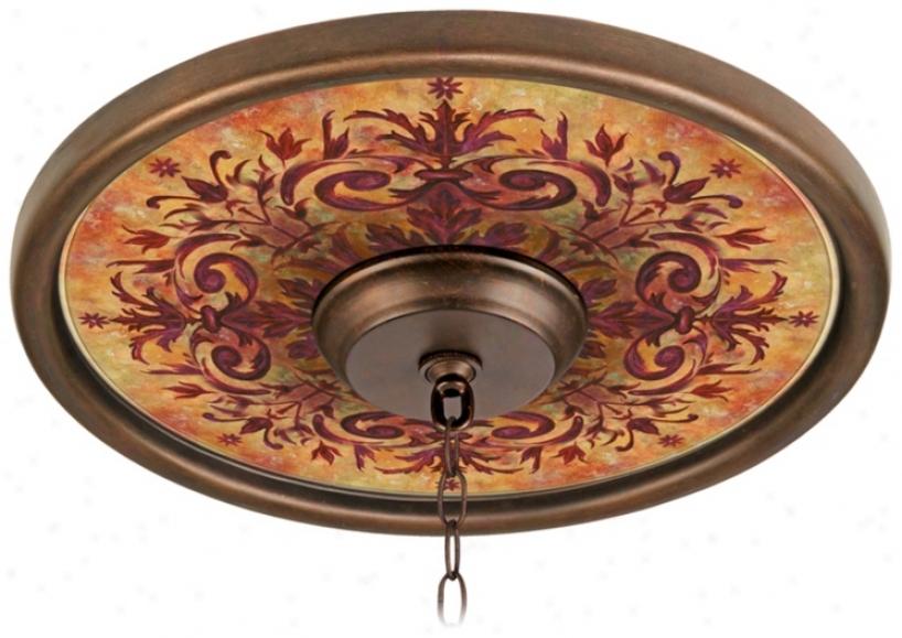 Tuscan Fire 16" Wide Bronze Finish Ceiling Medallion (02975-g7161)