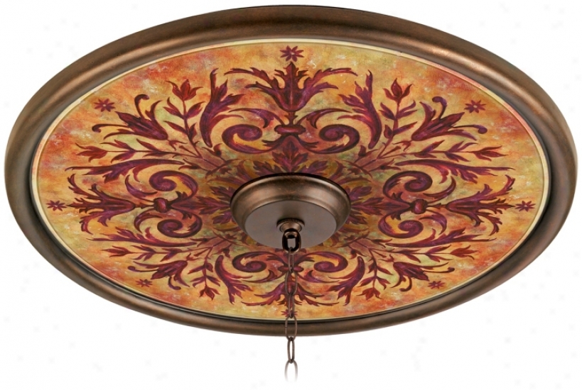 Tuscan Fire 24" Wide Bronze Finish Ceiling Medallion (02777-g8142)