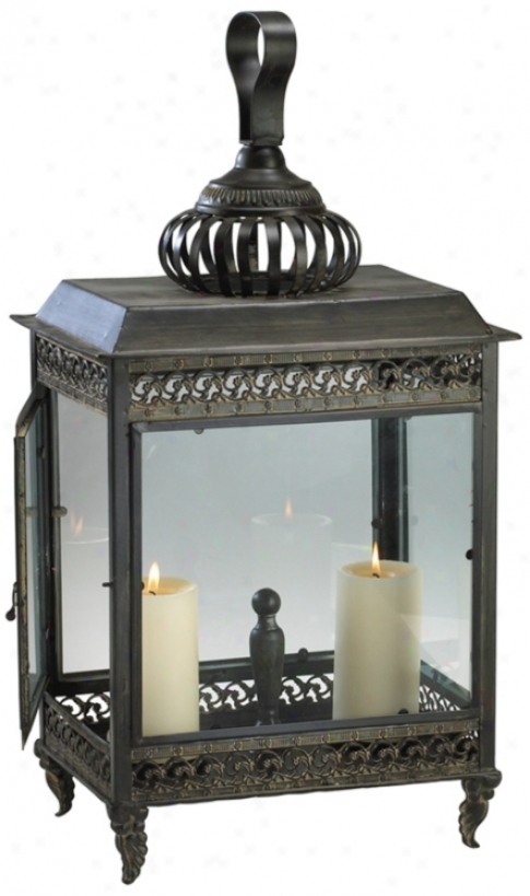 Pair Candle Classic Woodbhrning Stove Lantern (r0253)