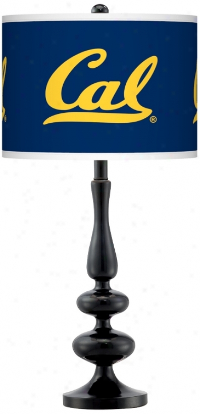 University Of California Berkeley Gloss Black Table Lamp (n5714-y3376)