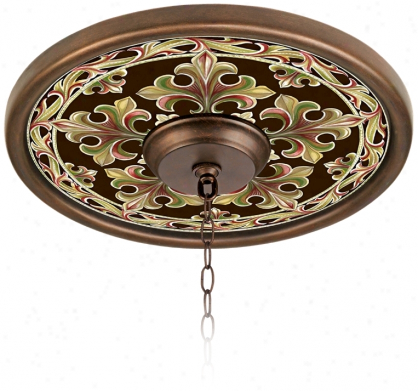 Country house Bronze 16" Spacious Bronze Finish Ceiling Medalion (02975-h8826)