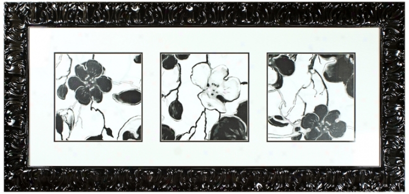 Walt Disney Fantasia Flower Series Framed 46" Wide Wall Art (j5115)