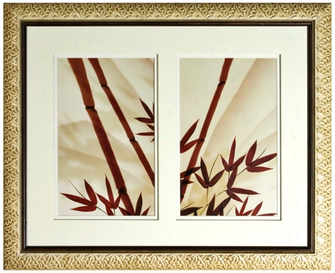 Walt Disney Mulan Bamboo Shoots Framed 33" Wide Wall Art (j2861)