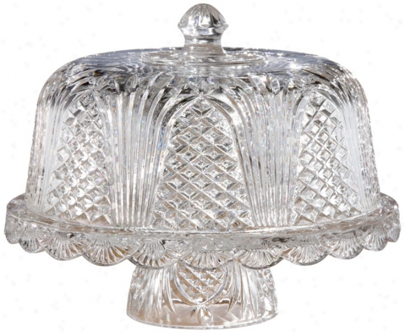 Wellington Collection Crystal Cake Plate With Dome (y6371)