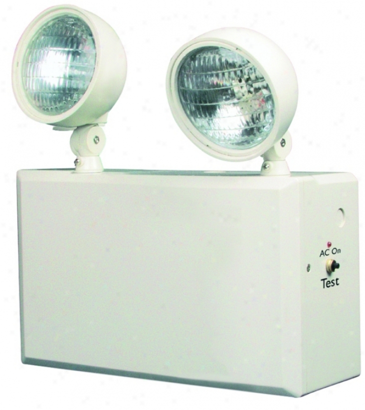 White 2-head 6v 100w Emergency Light (43180)