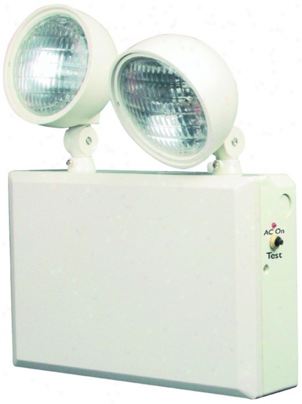 White 2-head 6v 50w Emergency Light (43176)