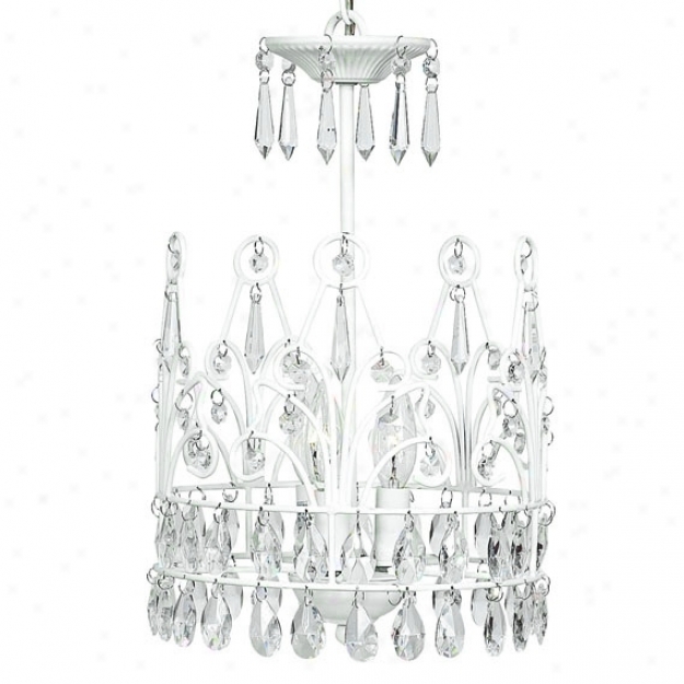 White Crown 3-light Chandelier (t2100)