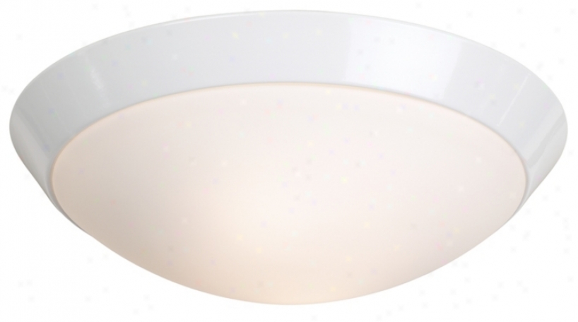 White Finish 15" Remote Ceiling Light Fixture (12411)