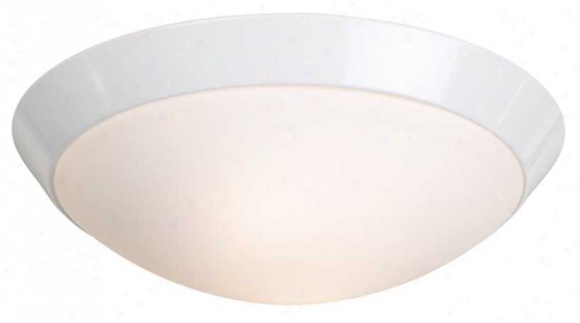 White Finish Energy Efficient 11" Wide Ceiling Gossamery Fixture (t6139)