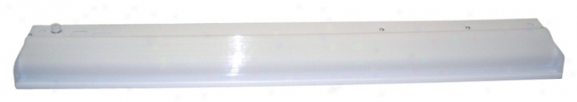 White Finish  Under Cabinet Fluorescent With Switch (39542)
