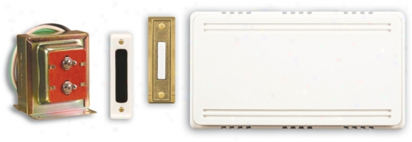 White Hardwired Two Button Door Chime Contractor Kit (k6216)