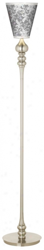 White Lace Uplight Giclee Floor Lamp (m1189-n5931)