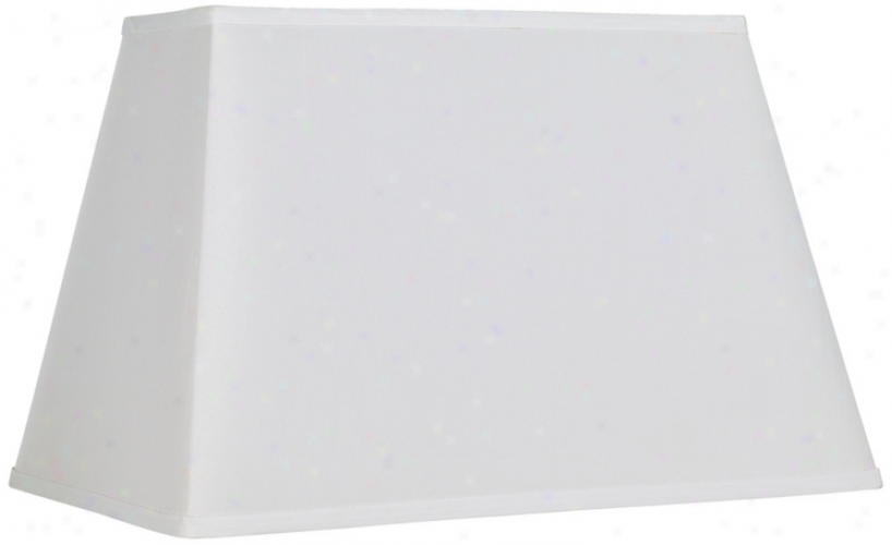 White Rectangular Shade (14x6)x(18x12)x12  (spider) (2617)