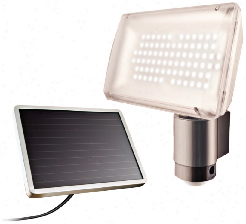 White Solar Power Motion 80 Led 10" Wide Flood Light (t4485)