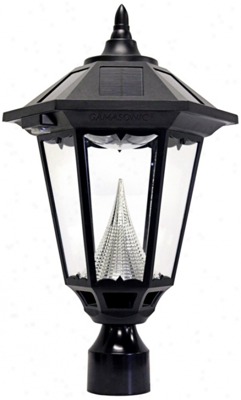 Winddor Black 20" High Solar Lantern Post Light (x4321)