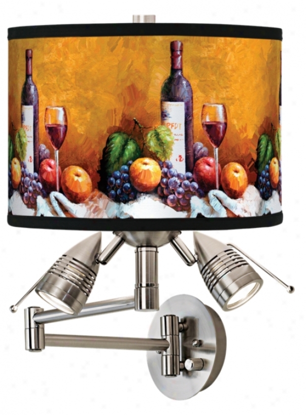 Wine And Fruit Giclee Swing Arm Wall Light (80379-81118)