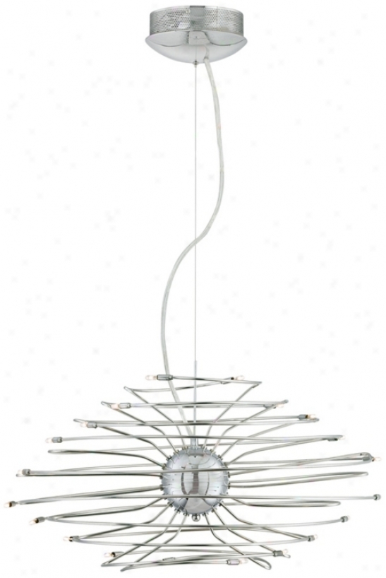 Wire Sphere 20" Wide Chrome Pendant Gay (v8537)