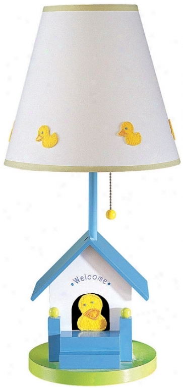 Yellow Duck Bird House Table Lamp (63781)