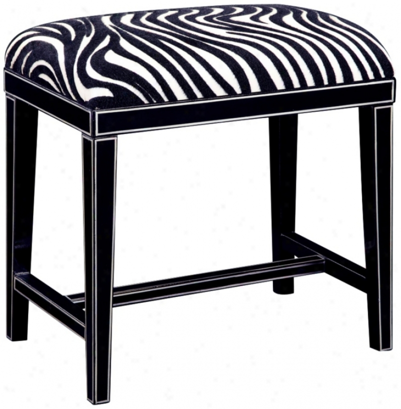 Zebra Faux Leather  Cosmo Bench (t3334)