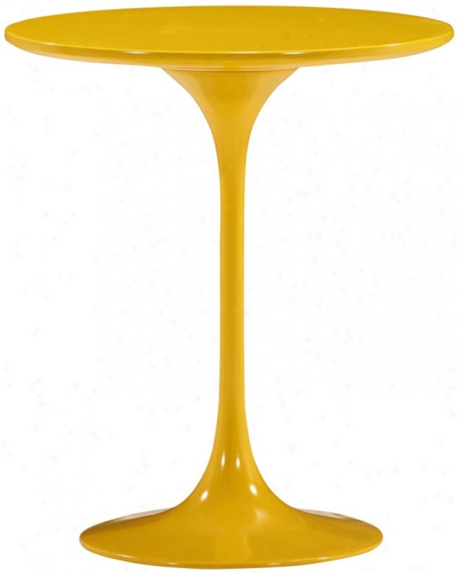 Zuo Wilco Glsosy Yellow Side Table (v9142)