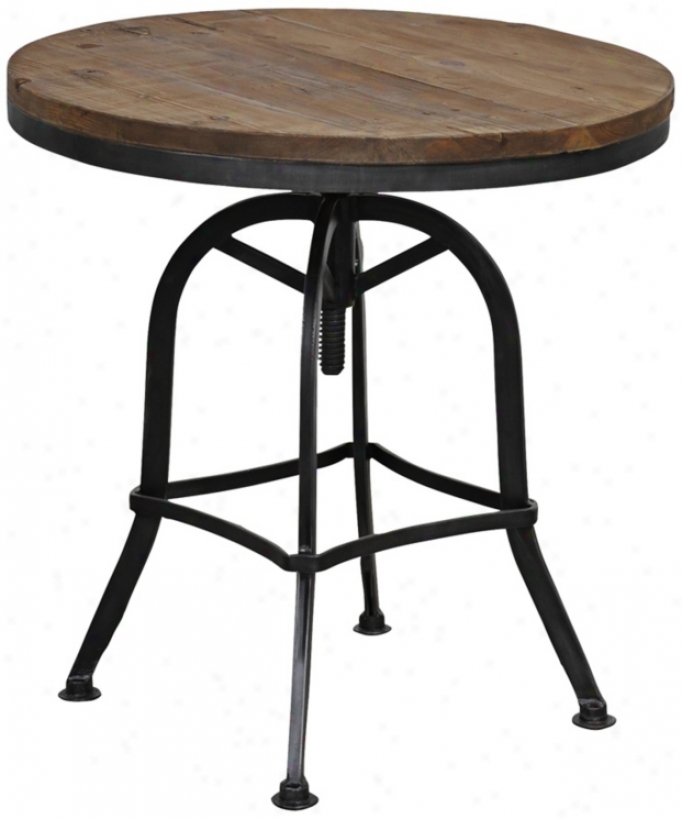 Akron Collection Reclaimed Wood Adjustable Table (w9503)