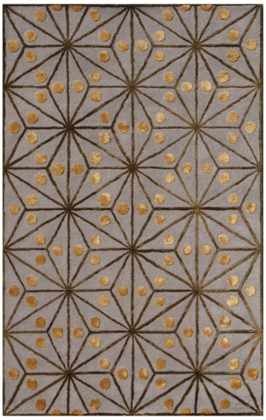 Amber Collection 70 15'x8' Gray/gold/green Area Rug (y7089)