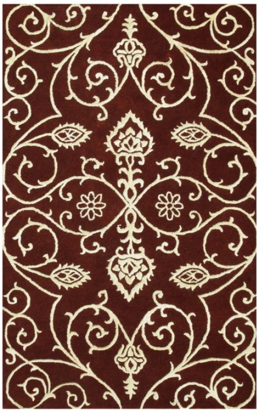 Amber Collectioon 705 5'x8' Burgundy Area Rug (y7102)