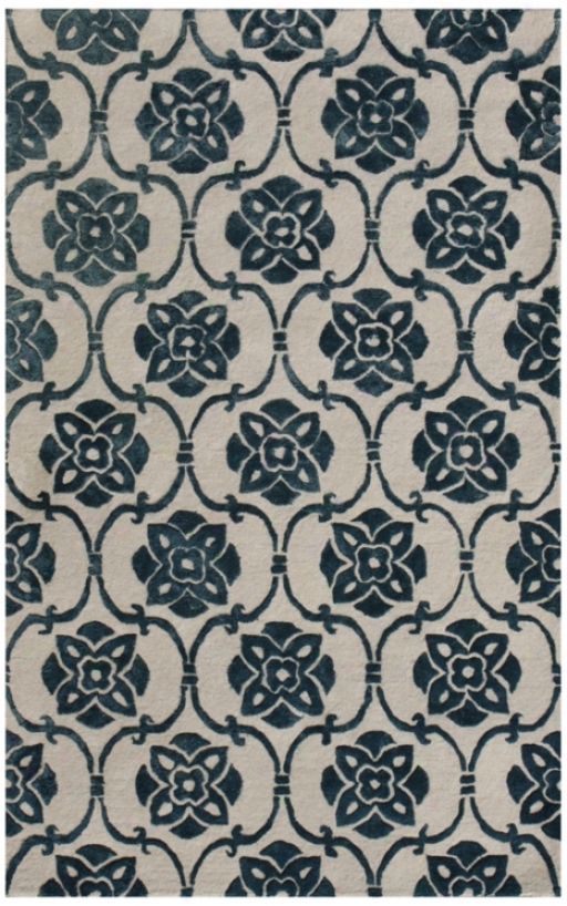 Amber Collection 706 8'x11' Beige And Blue Area Rug (y7108)