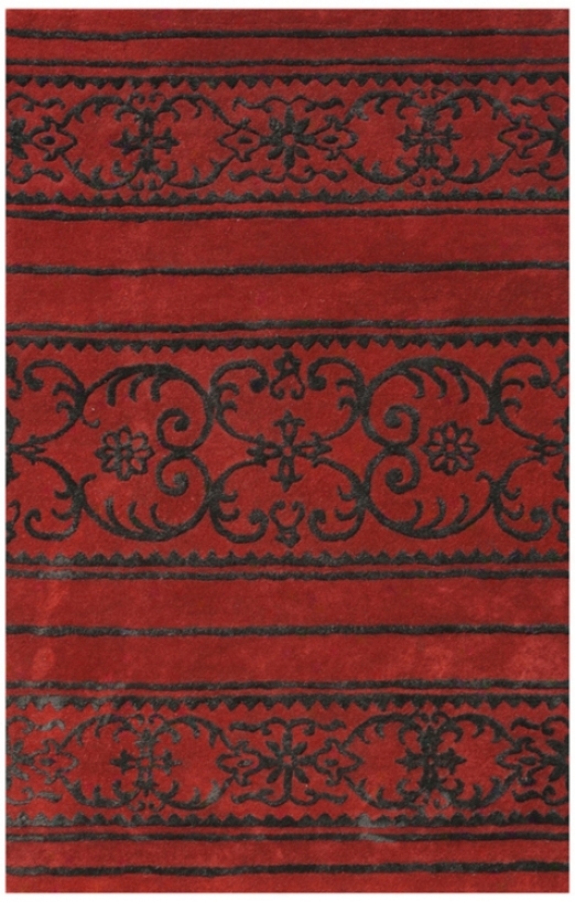 Amber Collection 707 8'x11' Red/black Region Rug (y6975)