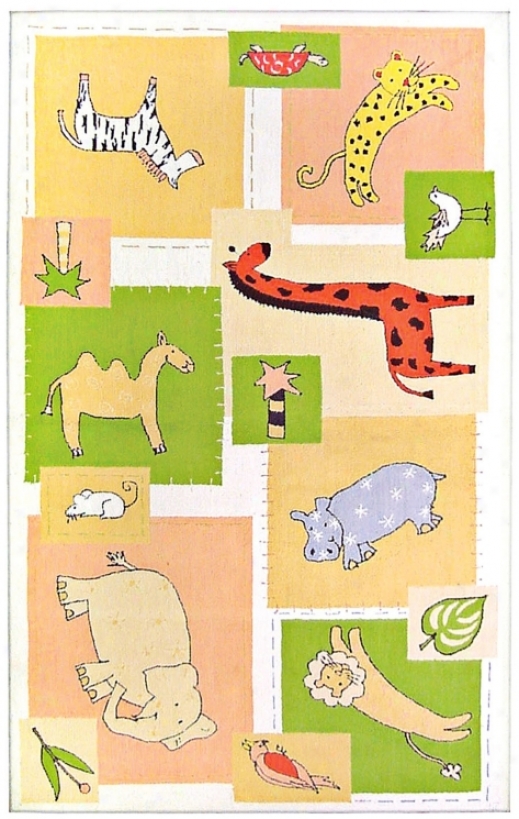 Animal Patches Area Rug (f4240)