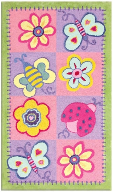 Blooms And Friends Area Rug (f4394)