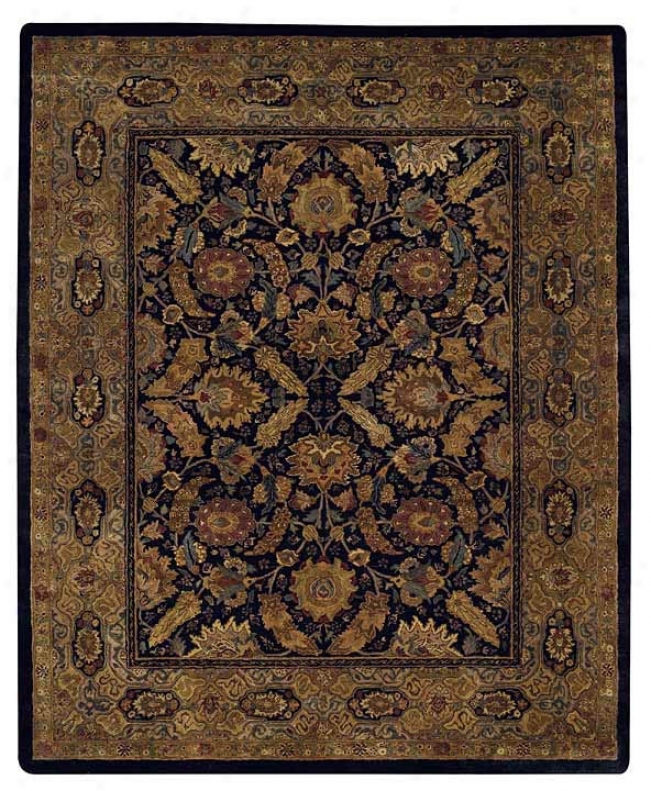 Coat Of Arms Black Area Rug (22001)