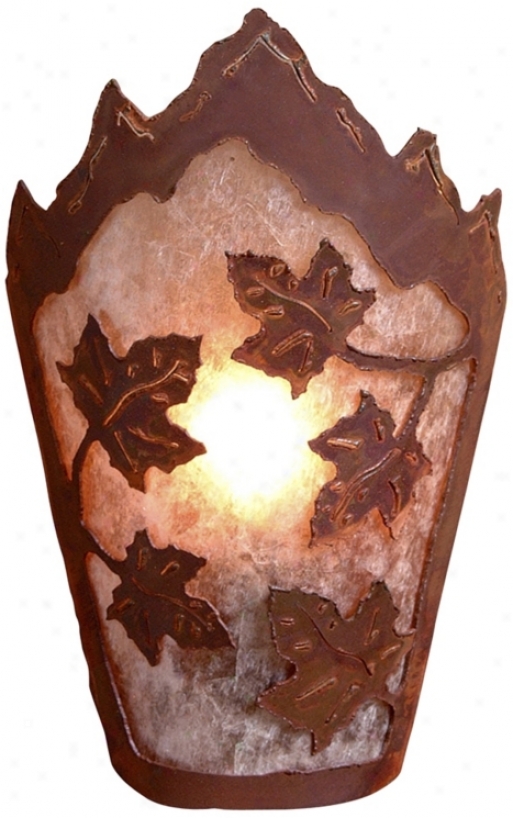 Decatur Accumulation Maple Leaf 10" High Wall Sconce (j0441)