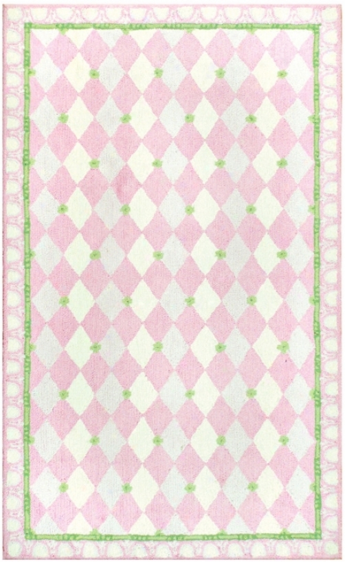 Diamonds Forever Pink Area Rug (f4447))