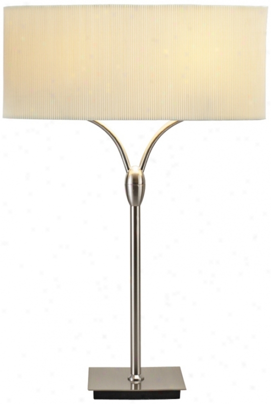 Divinity Satin Steel Contemporary Table Lamp (24886)