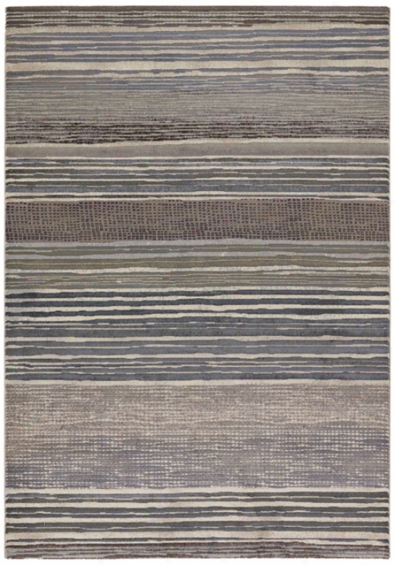 Easton 6454 7'10"x11'2" Vibrato Tan-teal Striped Area Rug (y6950)