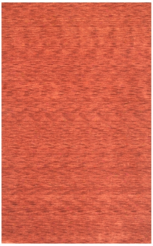 Ebony Collection 1203 5'x8' Red Wool Area Rug (y6070)