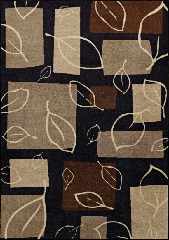 Fall Impression Black Area Rug (j4659)