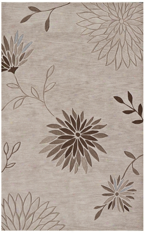 Franklin Collection Blooming Linen Area Rug (n6055)