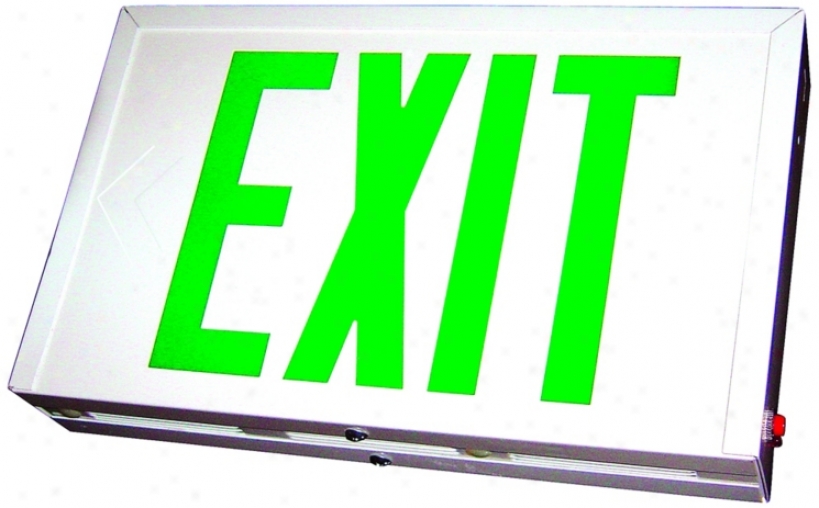 Green Led Double-face Exit Sign (53788)