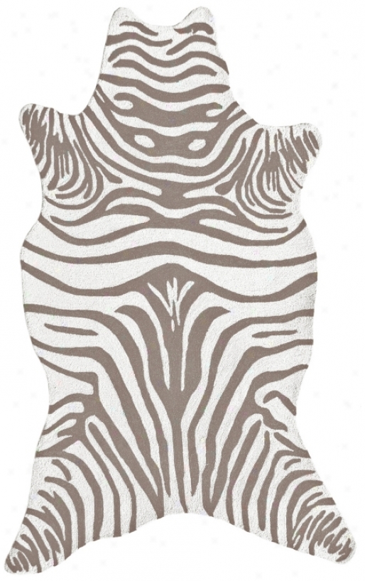 Grey Zebra Indoor Outdoor Rug (k0173)